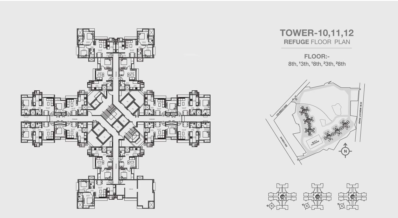 upavan Tower 10 11 12 Refuge Cluster Plan