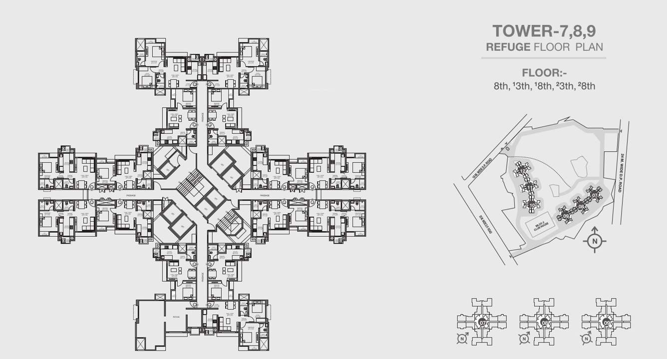 upavan Tower 7 8 9 Refuge Cluster Plan