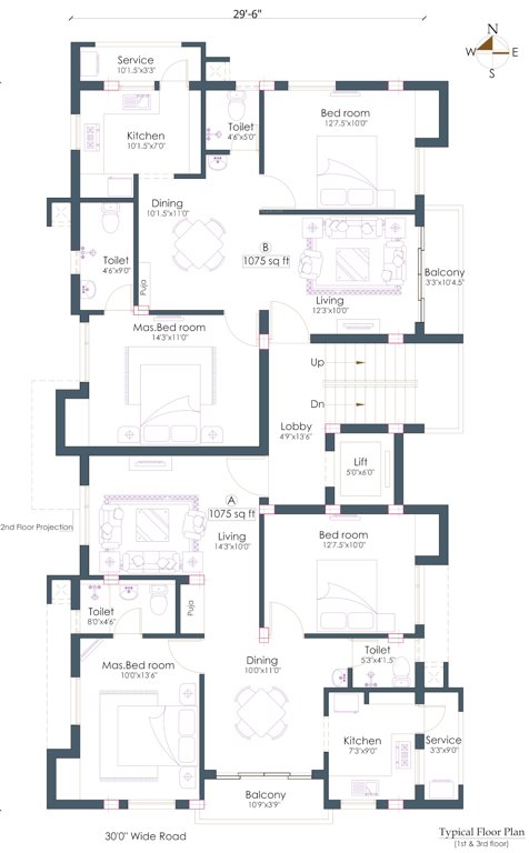  esha Pushkar Esha Cluster Plan for 1st and 3rd Floor