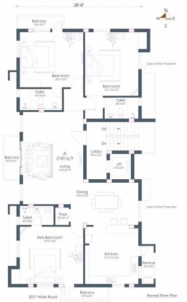  esha Pushkar Esha Cluster Plan for 2nd Floor