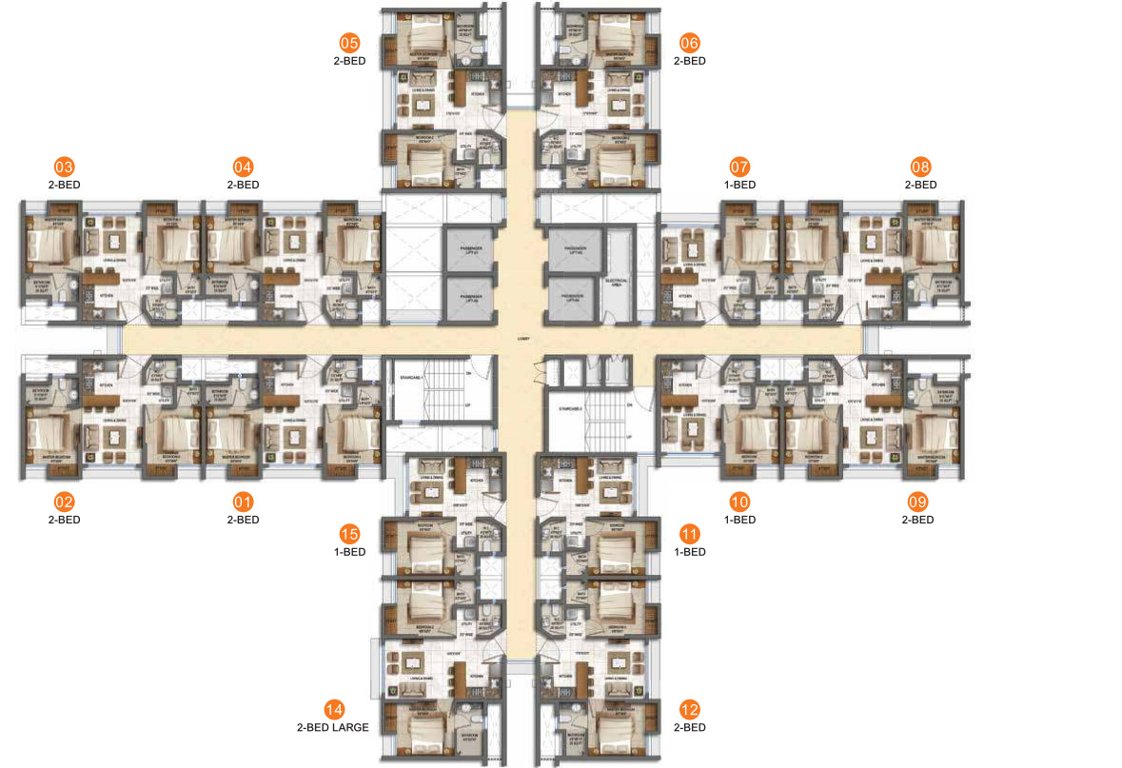  quality home tower 5 Building No, 5 Cluster Plan