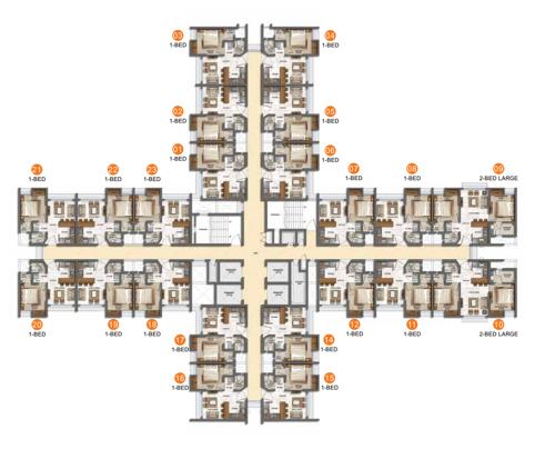  quality-home-tower-5 Building No, 5 Cluster Plan