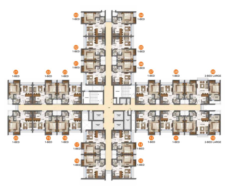  quality home tower 5 Building No, 5 Cluster Plan