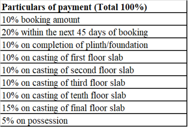 quality-home-tower-5 Construction Linked Payment (CLP) Payment Plan