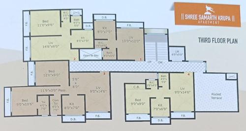  shree-samarth-krupa-apartment Shree Samarth Krupa Apartment Cluster Plan for 3rd Floor