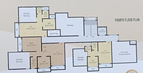  shree-samarth-krupa-apartment Shree Samarth Krupa Apartment Cluster Plan for 4th Floor