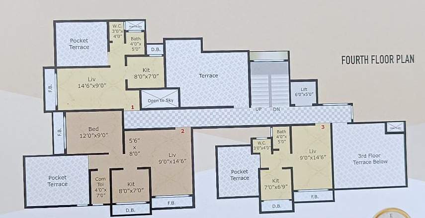  shree samarth krupa apartment Shree Samarth Krupa Apartment Cluster Plan for 4th Floor