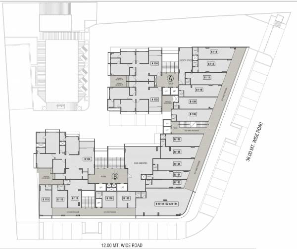  platinum Block A And Block B Cluster Plan for 1st Floor