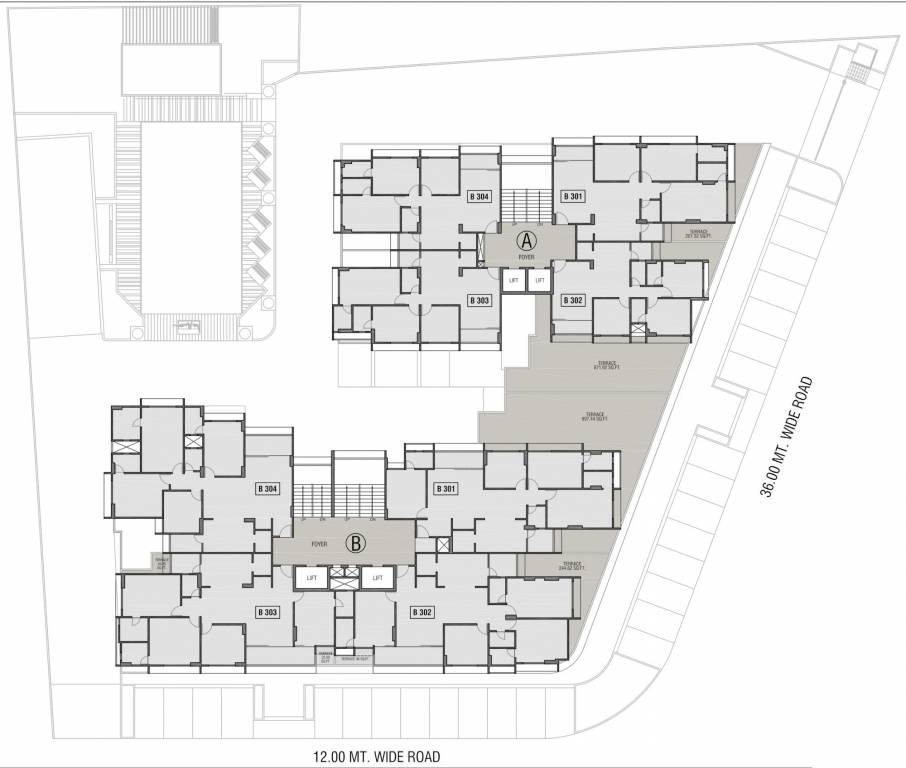 platinum Block A And Block B Cluster Plan from 3rd to 14th Floor