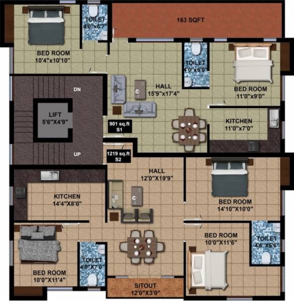  vivanta Vivanta Cluster Plan for 2nd Floor