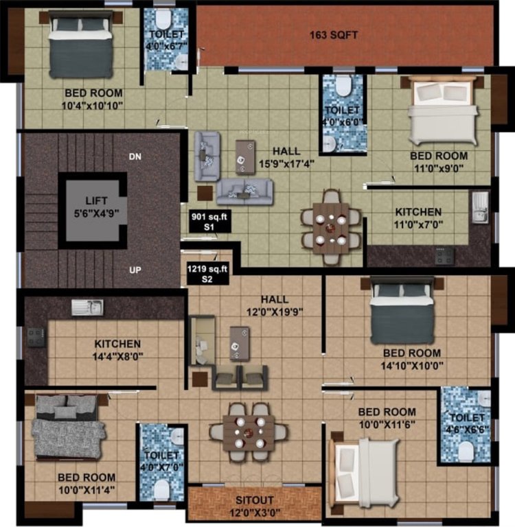  vivanta Vivanta Cluster Plan for 2nd Floor