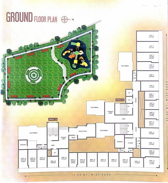  heights Supreme Heights Cluster Plan for ground Floor
