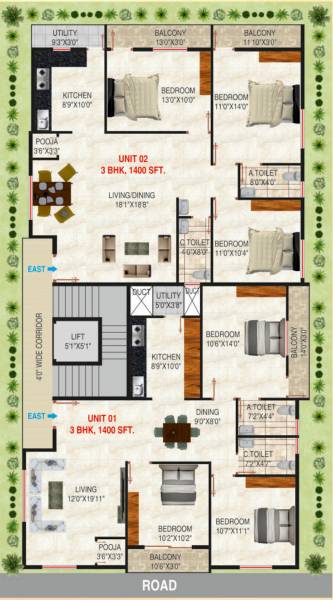  paradise Paradise Cluster Plan From 1st To 4th Floor
