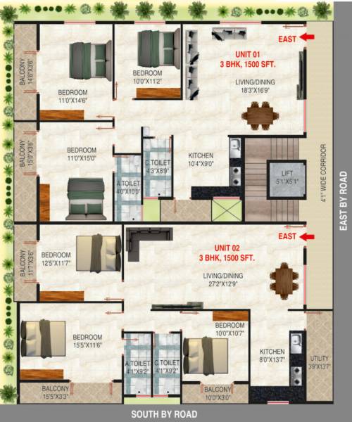  park-view Park View Cluster Plan From 1st To 5th Floor