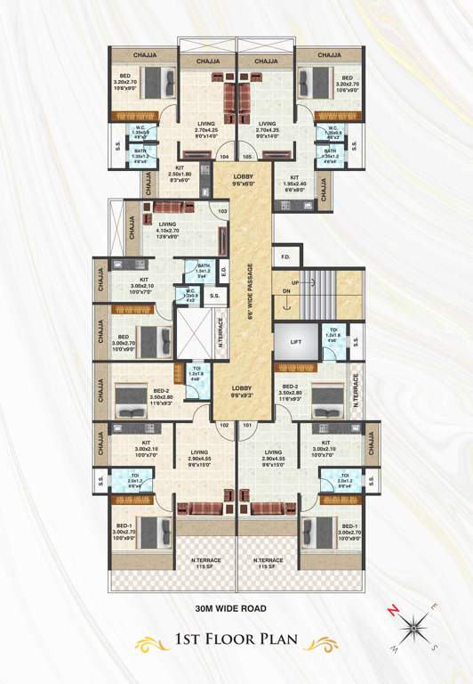  bhakti ornate Bhakti Ornate Cluster Plan for 1st Floor
