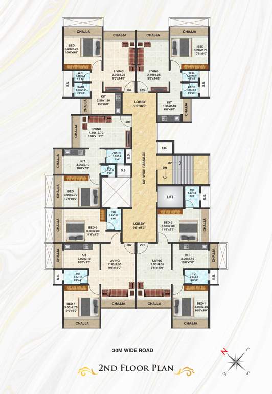  bhakti ornate Bhakti Ornate Cluster Plan for 2nd Floor