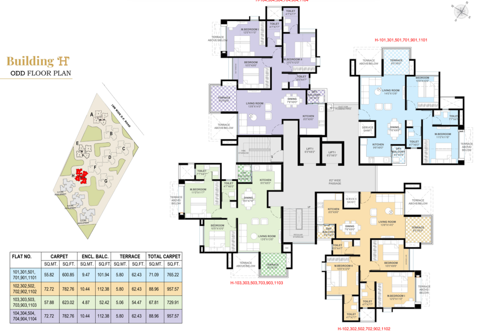 celestial city phase ii building a e h H Cluster Plan