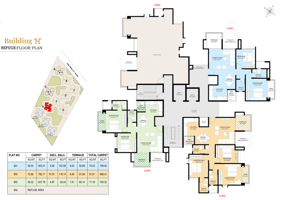 celestial city phase ii building a e h H Cluster Plan