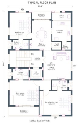  providence Pushkarâ??s Providence Cluster Plan from 1st to 4th Floor