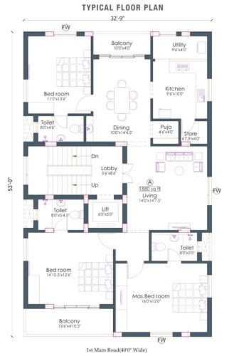  providence Pushkarâ??s Providence Cluster Plan from 1st to 4th Floor