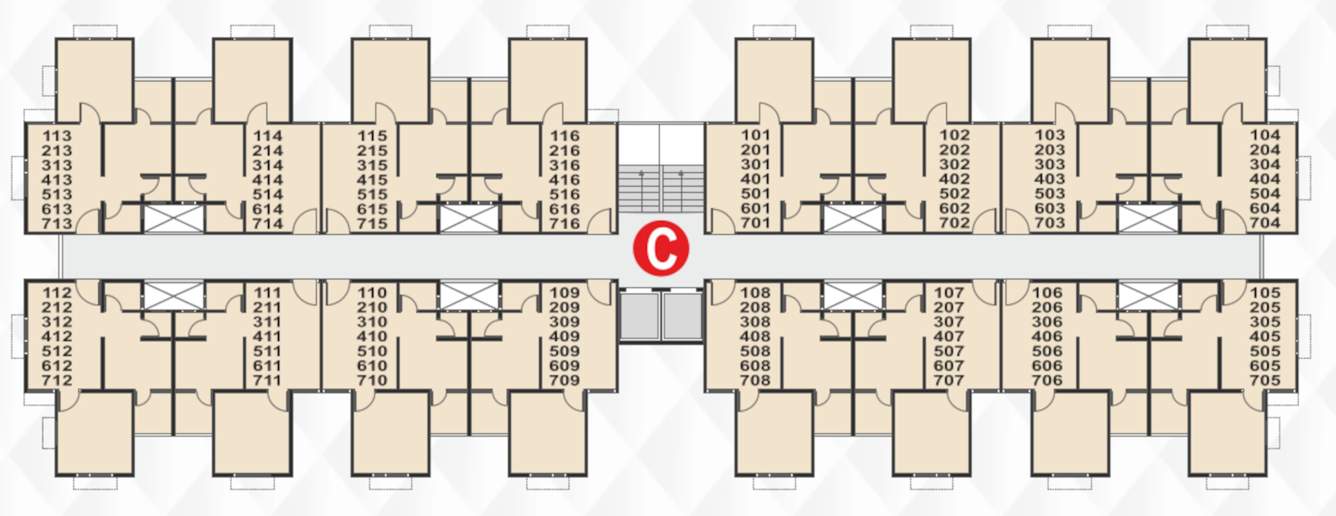  raj apartment Block C Cluster Plan from 1st to 7th Floor