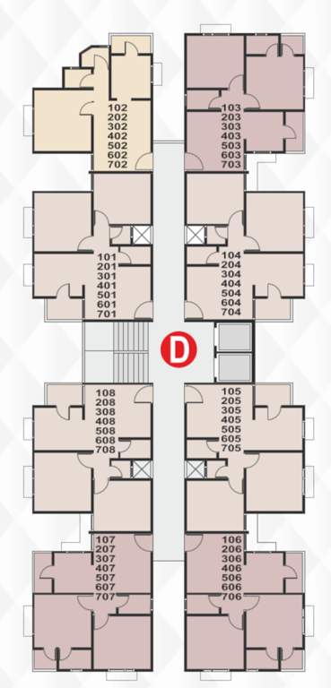  raj apartment Block D Cluster Plan from 1st to 7th Floor
