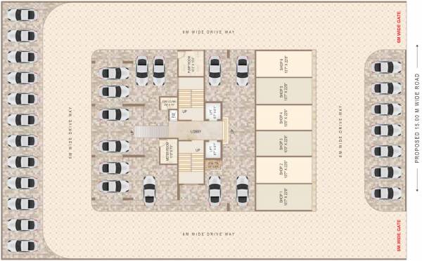  majesty Sawan Majesty Cluster Plan for ground Floor