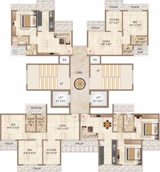  majesty Sawan Majesty Cluster Plan from 4th, 6th 8th Floor