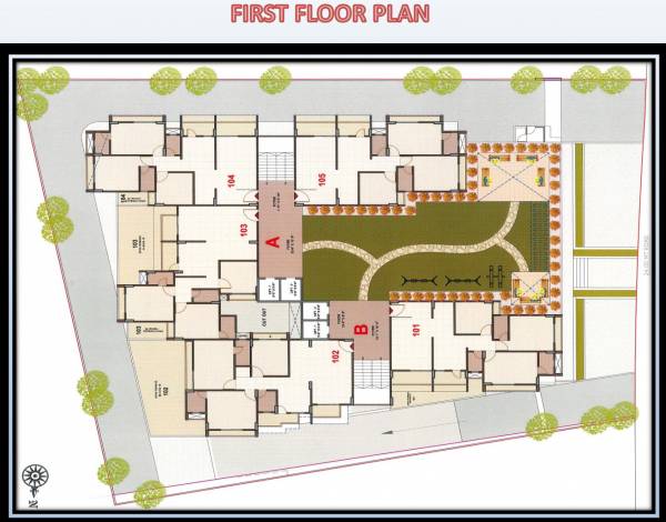  flora Sai Flora Cluster Plan for 1st Floor