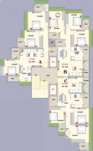  krushnadham Shukun Krushnadham Cluster Plan from 1st to 7th Floor