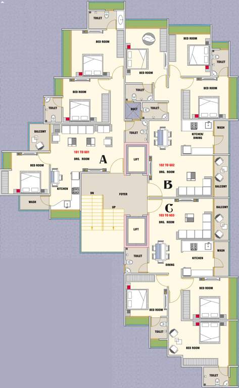  krushnadham Shukun Krushnadham Cluster Plan from 1st to 7th Floor