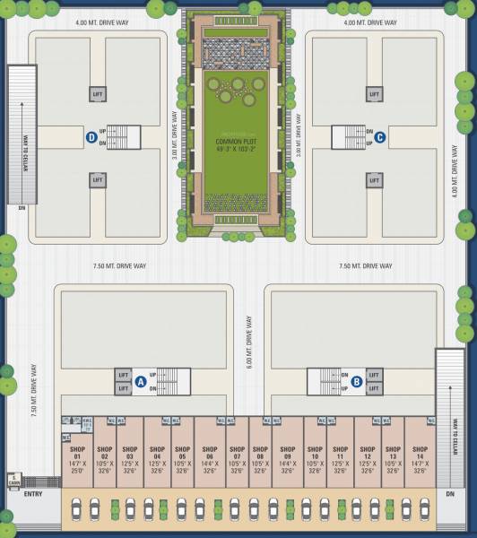  star A,B,C,D Cluster Plan For Ground Floor