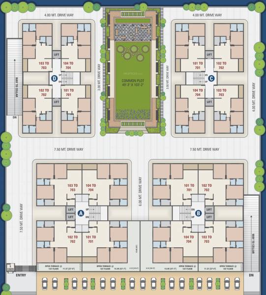  star A,B,C,D Cluster Plan From 1st To 7th Floor