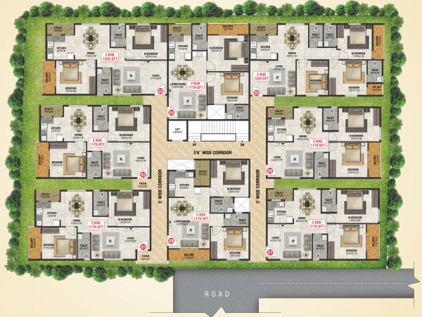  wonder Wonder Cluster Plan For Typical Floor