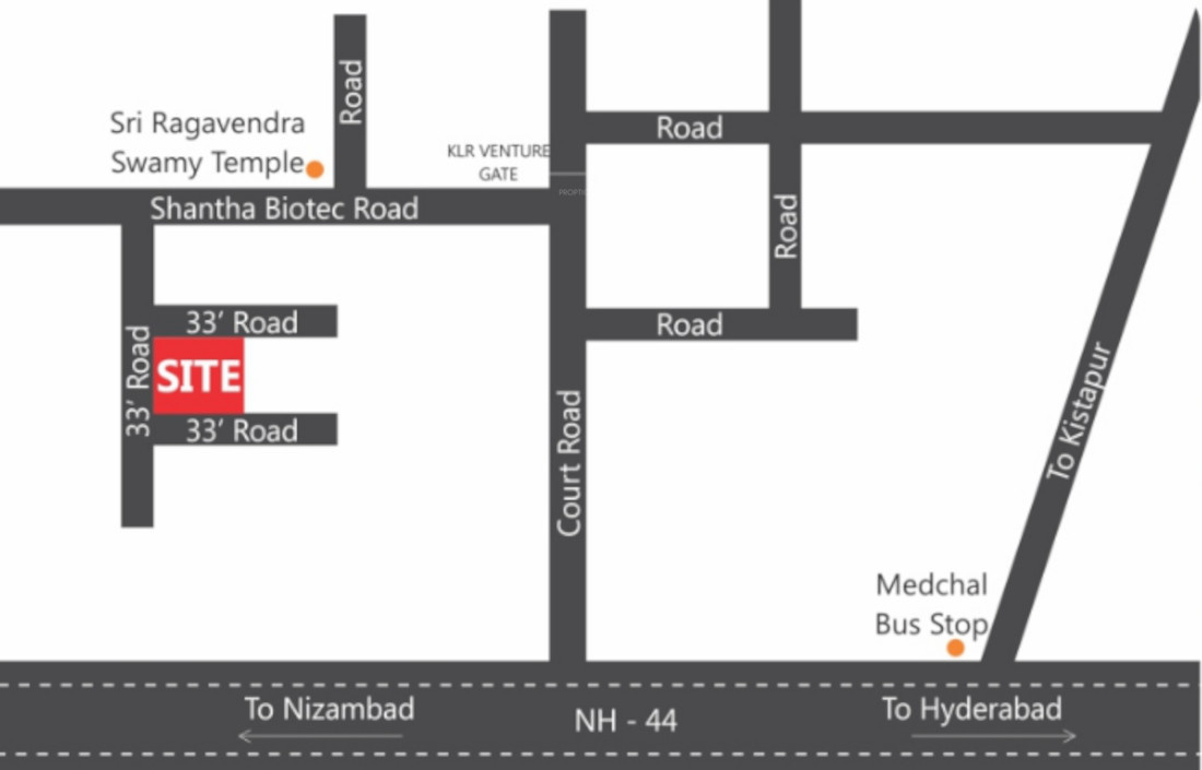  srinivasa nilayam Location Plan
