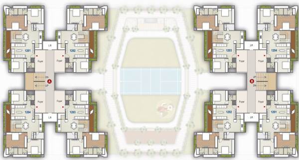  polaris-celestia A & B Cluster Plan for 12th Floor