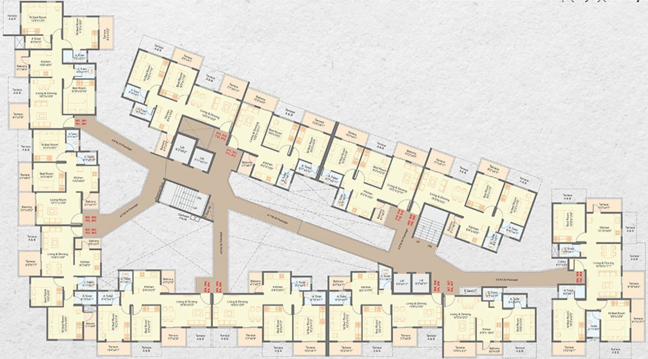  sukhwani shivom A Cluster Plan From 3rd To 9th Floor