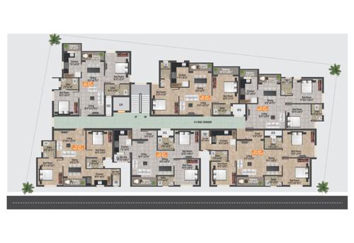  gp-homes-fern-breeze Cluster Plan from 1st to 2nd Floor