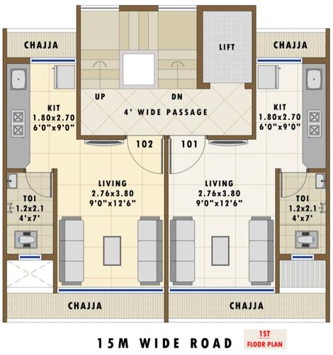  naagraj-classic Naagraj Classic Cluster Plan for 1st Floor