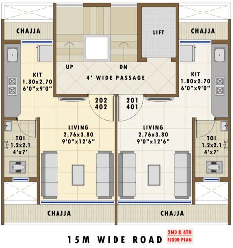  naagraj-classic Naagraj Classic Cluster Plan for 2nd Floor