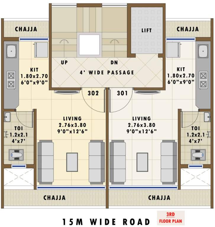  naagraj classic Naagraj Classic Cluster Plan for 3rd Floor