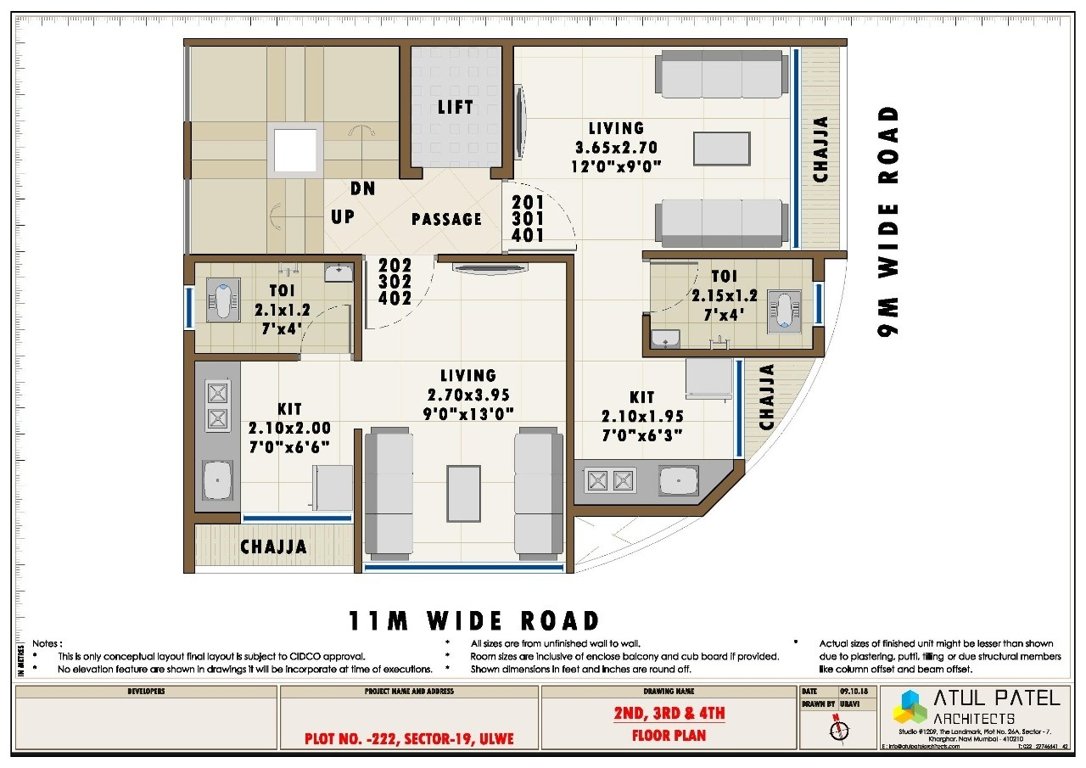  corner Corner Cluster Plan from 2nd to 4th Floor
