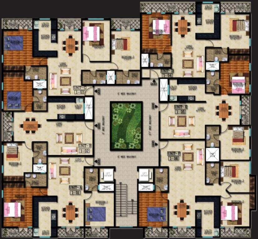  urbanes ah residency Urbanes AH Residency Typical Cluster Plan