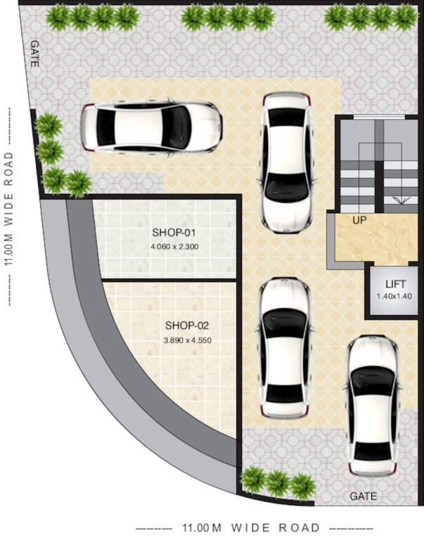  ruby corner Ruby Corner Cluster Plan for ground Floor