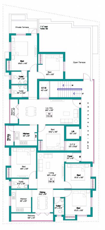  avenue Avenue Cluster Plan For 2nd Floor