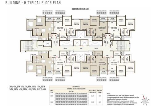  life-republic-sector-r10-10th-avenue-universe-phase-i Building H Typical Cluster Plan