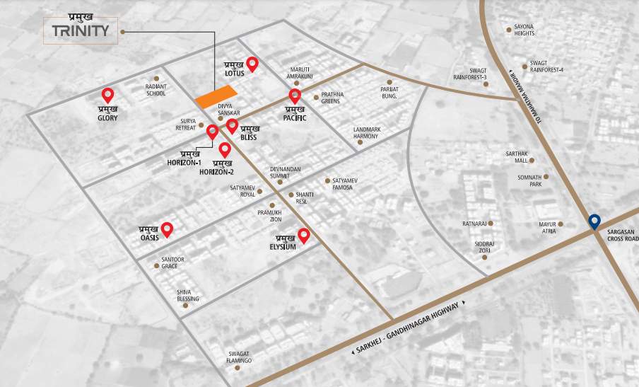  pramukh trinity Location Plan