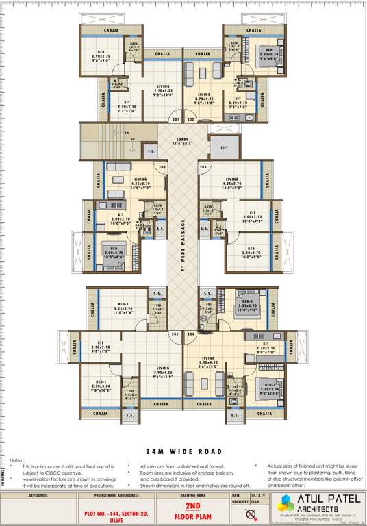  avenue Balaji Avenue Cluster Plan for 2nd Floor