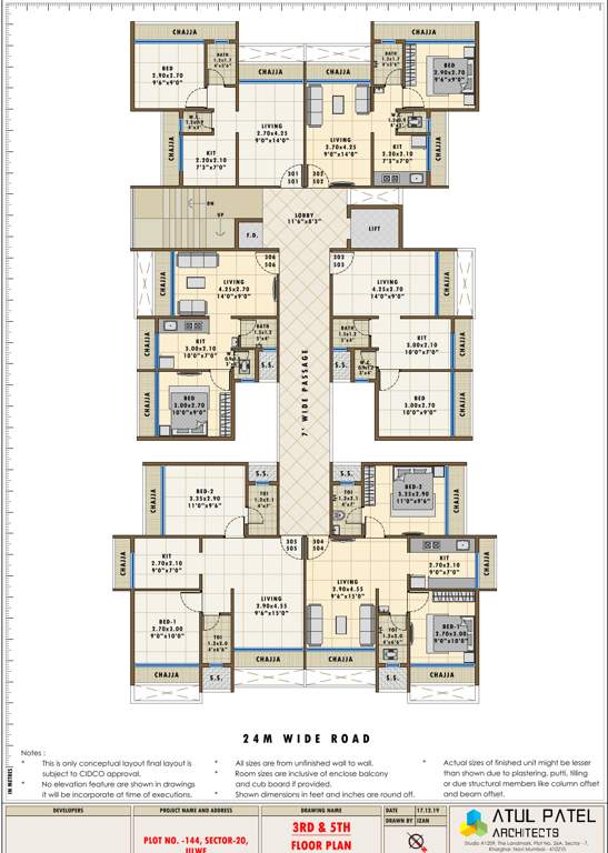  avenue Balaji Avenue Cluster Plan for 3rd Floor