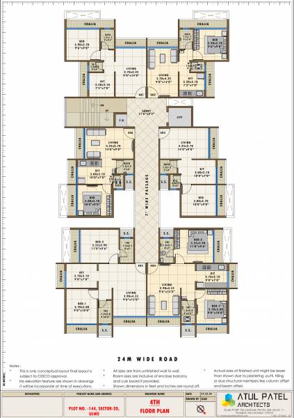  avenue Balaji Avenue Cluster Plan for 4th Floor